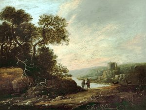 Landschaft mit Burgruinen