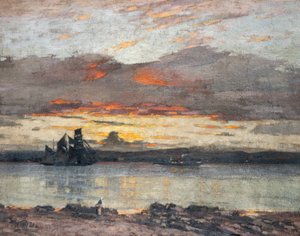 Sonnenuntergang am Tay [Blick auf Dundee]