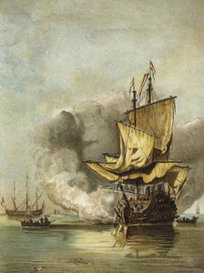Niederländisches Kriegsschiff aus der Mitte des 17. Jahrhunderts