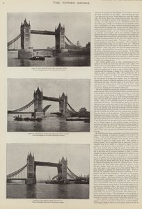 Der Bau der Tower Bridge, London
