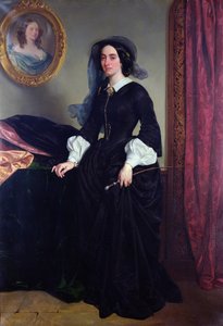 Porträt von Marie Deveria, 1856
