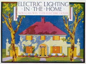 Elektrische Beleuchtung im Haus, 1910
