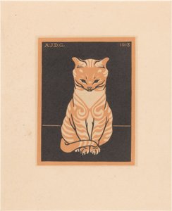 Sitzende Katze
