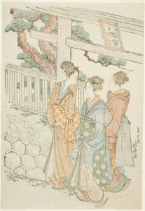 Besucher des Hachiman-Schreins
