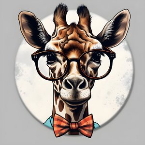 Giraffe mit Brille 1