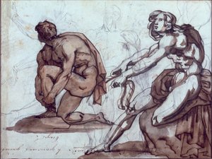 Zwei nackte Figuren