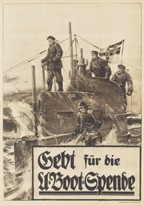 Spenden Sie für das U-Boot. Plakat, 1917