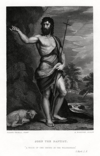 Johannes der Täufer, 19. Jahrhundert von A. Rordorf