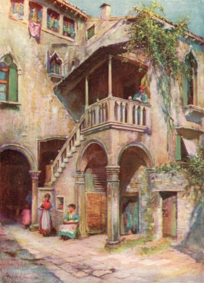 Treppe Palazzo Loredan von A. Trevor Haddon