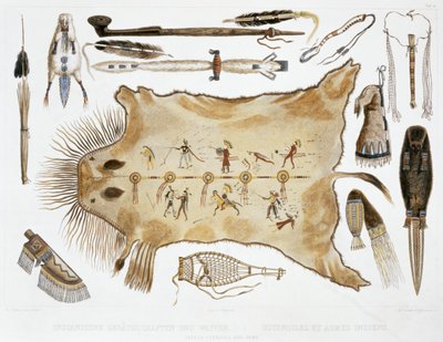 Indische Utensilien und Waffen, 1843 von A Zschokke