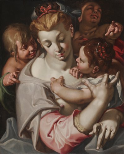 Nächstenliebe, ca. 1590 von Abraham Bloemaert