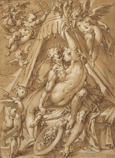 Mars und Venus von Abraham Bloemaert