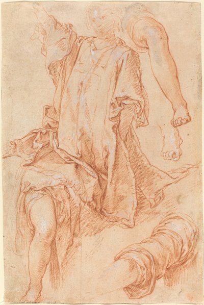 Studien von Beinen und Draperie [recto] von Abraham Bloemaert