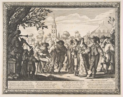 Tanz auf dem Dorfplatz, ca. 1633 von Abraham Bosse