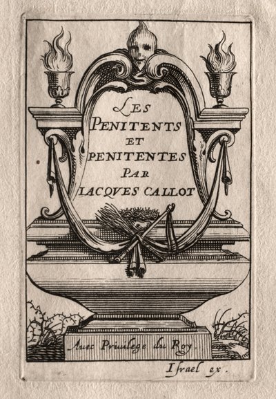 Les Pénitents: Frontispiz von Abraham Bosse