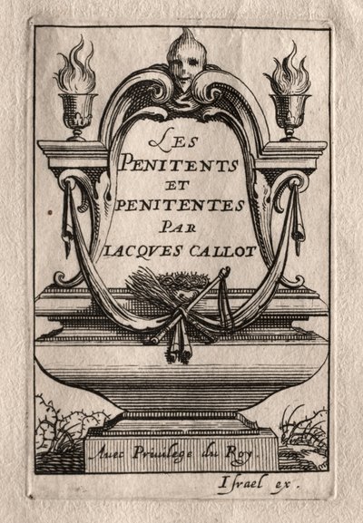 Les Penitents: Frontispiz von Abraham Bosse