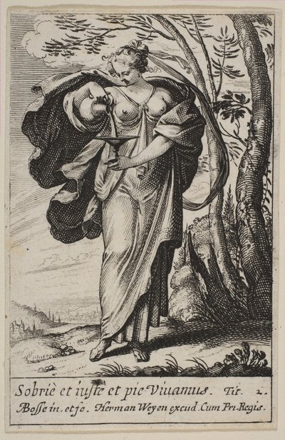 Mäßigkeit, 1636 von Abraham Bosse