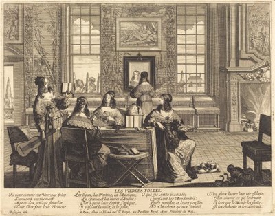 Die törichten Jungfrauen, die Zeit verschwenden von Abraham Bosse
