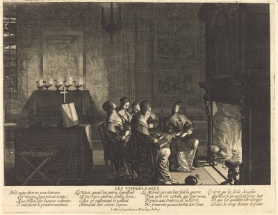 Die klugen Jungfrauen vor dem Feuer von Abraham Bosse