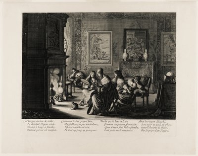 Die klugen und törichten Jungfrauen, Platte fünf von Abraham Bosse