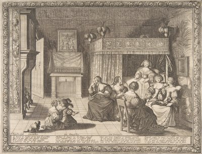 Besuch bei der neuen Mutter, 1633 von Abraham Bosse