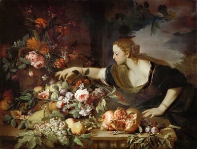 Frau nimmt Obst von Abraham Brueghel