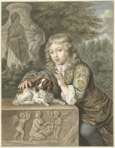 Junge mit Hund von Abraham Delfos