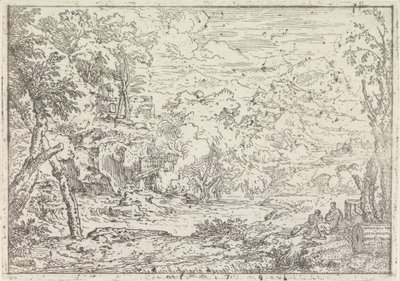 Landschaft mit Ruinen von Abraham Genoels