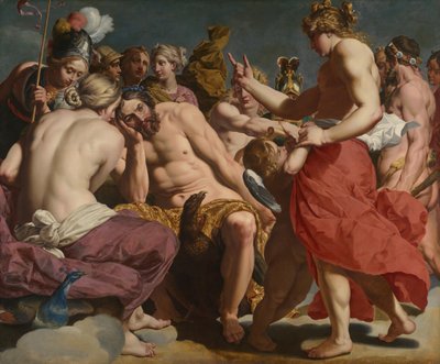 Jupiter wird von Venus getadelt, ca. 1612-1613 von Abraham Janssens