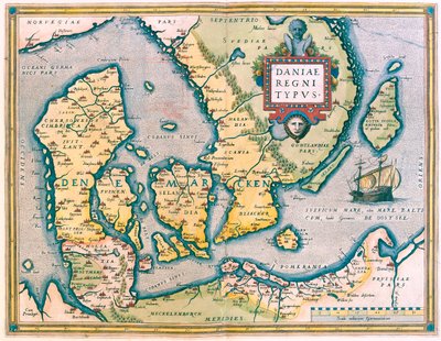 Dänemark, Südschweden von Abraham Ortelius