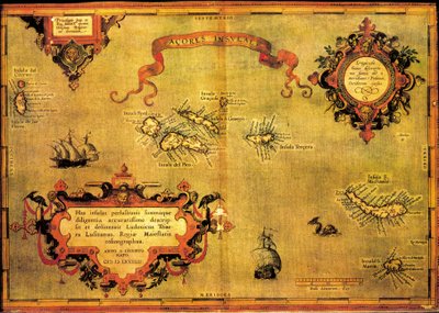 Karte der Azoren von Abraham Ortelius von Abraham Ortelius
