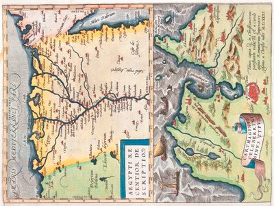 Nordostägypten, Tunis, Ägypten, Tunesien von Abraham Ortelius