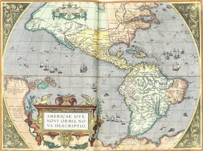 Die Amerikas, 1592 von Abraham Ortelius