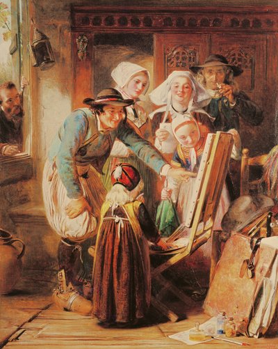 Kunstkritiker in der Bretagne, 1860 von Abraham Solomon