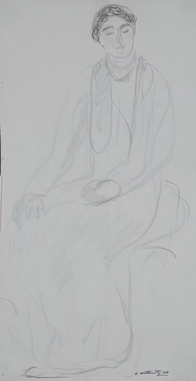 Sitzende Frau, 1907 von Abraham Walkowitz
