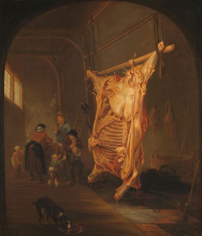 Der geschlachtete Ochse, 1635-55 von Abraham van den Hecken