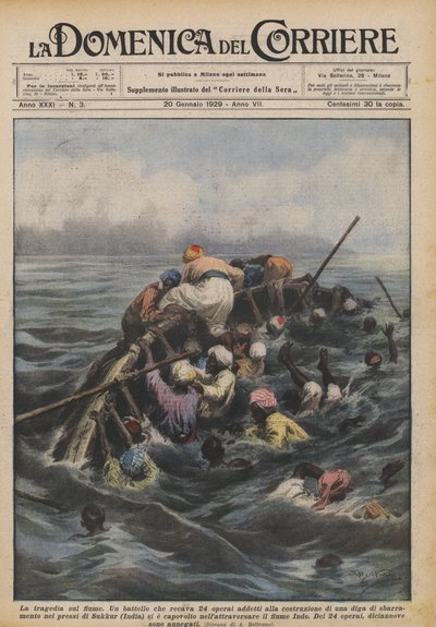 Die Tragödie am Fluss von Achille Beltrame