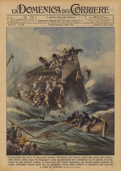 Die Tragödien auf dem Meer von Achille Beltrame