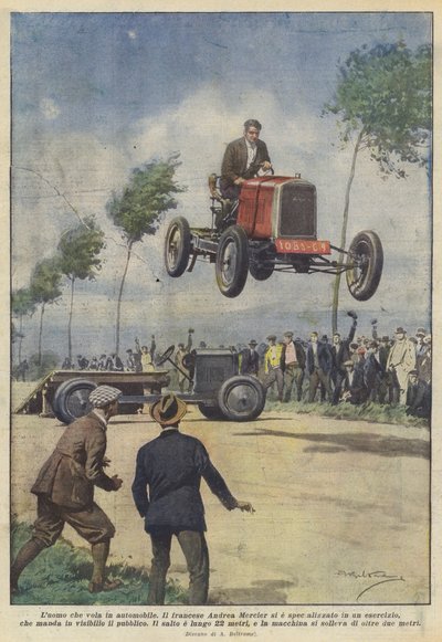 Der Mann, der im Auto fliegt von Achille Beltrame