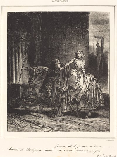 Jeanne von Burgund von Achille Devéria