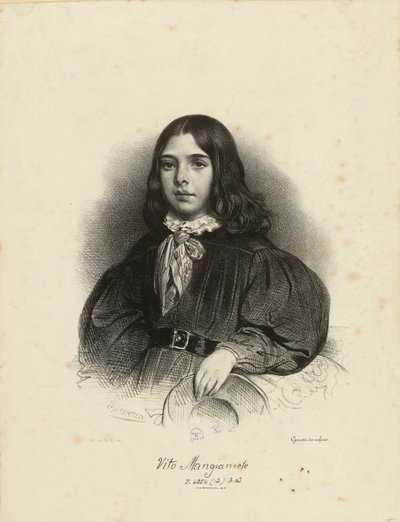 Porträt von Vito Mangiamele 1827-1897, 1839 von Achille Devéria