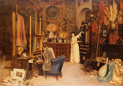 Das Atelier des Künstlers von Achille Glisenti