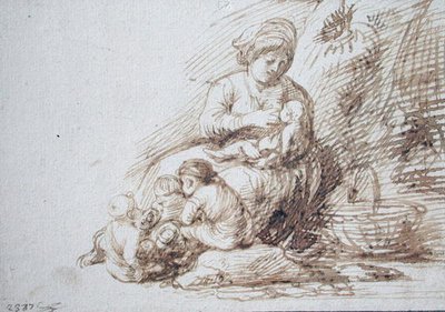 Frau beim Stillen von Adam Elsheimer
