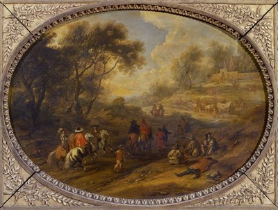 Ein Militärkonvoi von Adam Frans van der Meulen