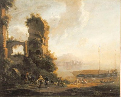 Italienische Küstenlandschaft von Adam Pynacker