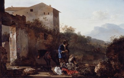 Landschaft mit einem Ziegenhirten von Adam Pynacker