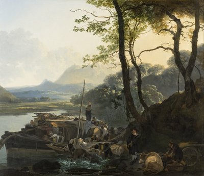 Die Fähre, um 1657 von Adam Pynacker