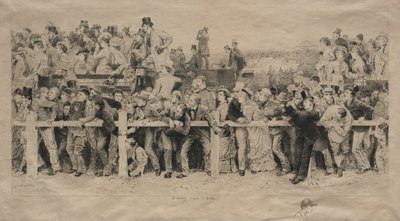 Eine Szene beim Derby von Adlophe Lalauze