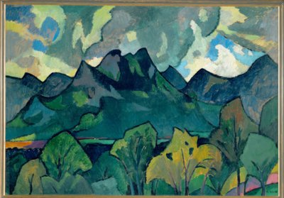 Oberbayerische Berglandschaft bei Brannenburg von Adolf Erbslöh