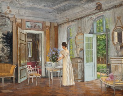 Sommerblumen arrangieren von Adolf Heinrich Hansen